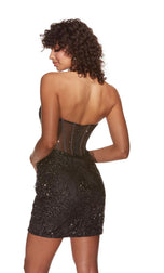 Alyce Paris Ruched Corset Homecoming Dress 4864