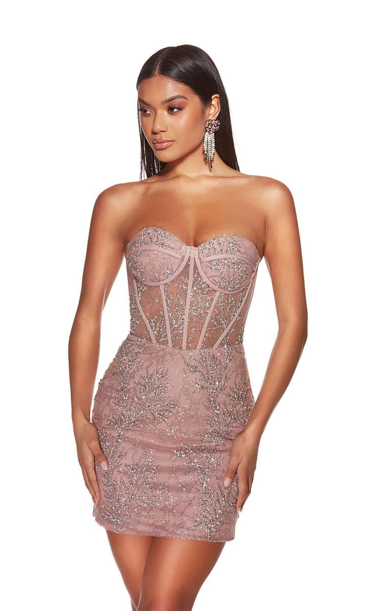 Alyce Glitter Corset Homecoming Dress 4865