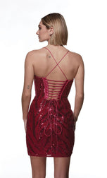 Alyce Paris Plunging Open Back HoCo Dress 4890