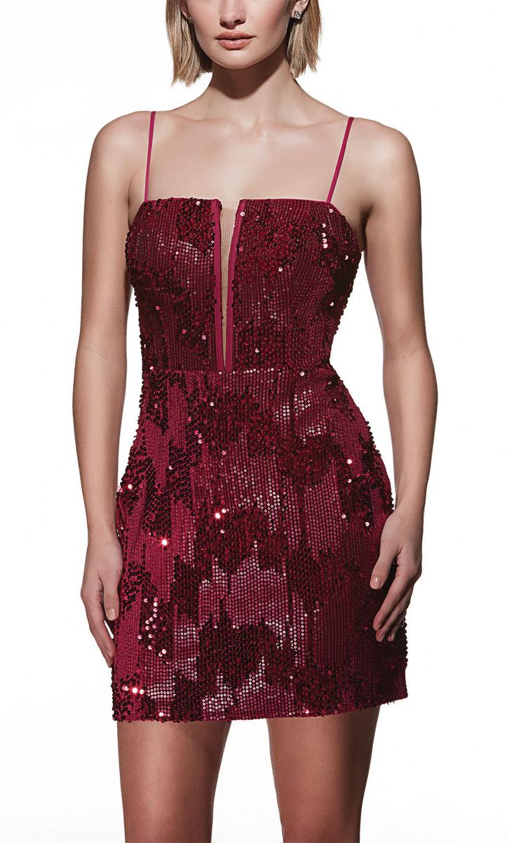 Alyce Paris Velvet Sequin Homecoming Dress 4932