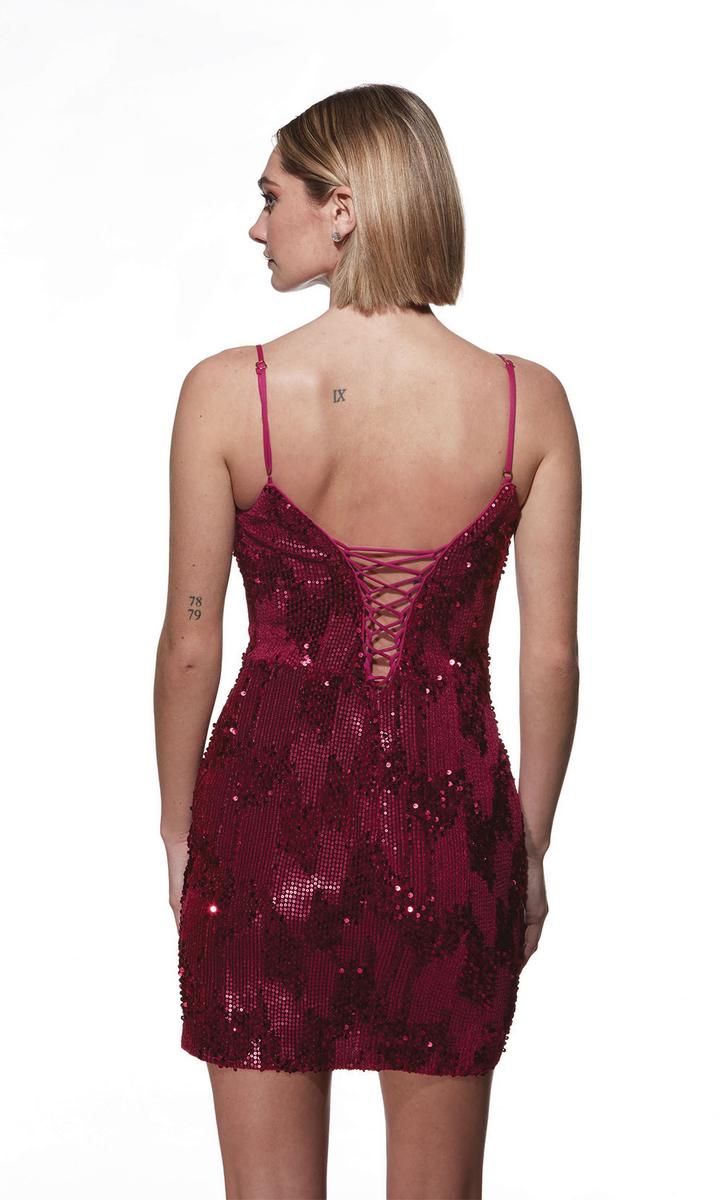 Alyce Paris Velvet Sequin Homecoming Dress 4932