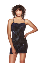 Alyce Paris Sequin Velvet Homecoming Dress 4935