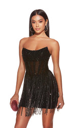 Alyce Paris Corset Fringe Short Homecoming Dress 4941