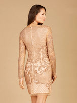 Lara Long Sleeve Beaded Cocktail Dress 29610