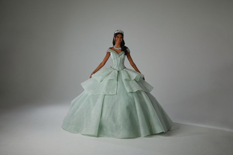 Vizcaya by Morilee Glitter Net Quince Dress 89447