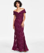 Xscape Evenings "Jill" Off the Shoulder Lace Gown 4618X