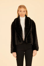 Dolce Cabo Faux Mink Grooved Jacket 75627