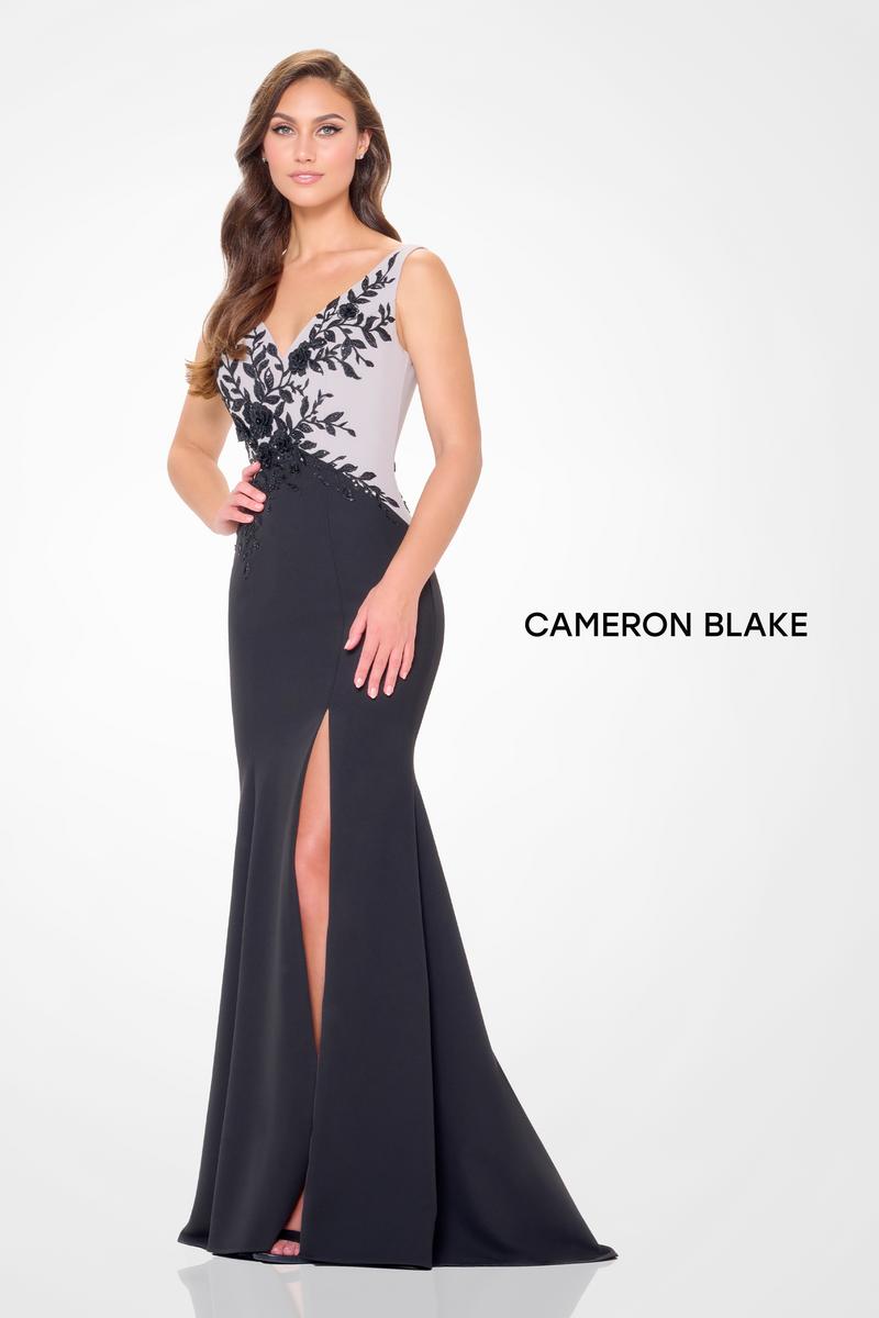 Cameron Blake V-Neck Mermaid Evening Dress CB3245