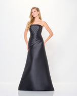 Cameron Blake Strapless Pleated Evening Dress CB3248