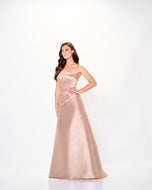 Cameron Blake Strapless Pleated Evening Dress CB3248