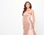 Cameron Blake Strapless Pleated Evening Dress CB3248