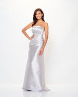 Cameron Blake Strapless Pleated Evening Dress CB3248