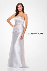 Cameron Blake Strapless Pleated Evening Dress CB3248