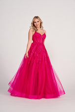 Ellie Wilde Corset Bodice Ball Gown Prom Dress EW34036 - B