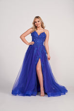 Ellie Wilde Long Lace A-Line Prom Dress EW34042