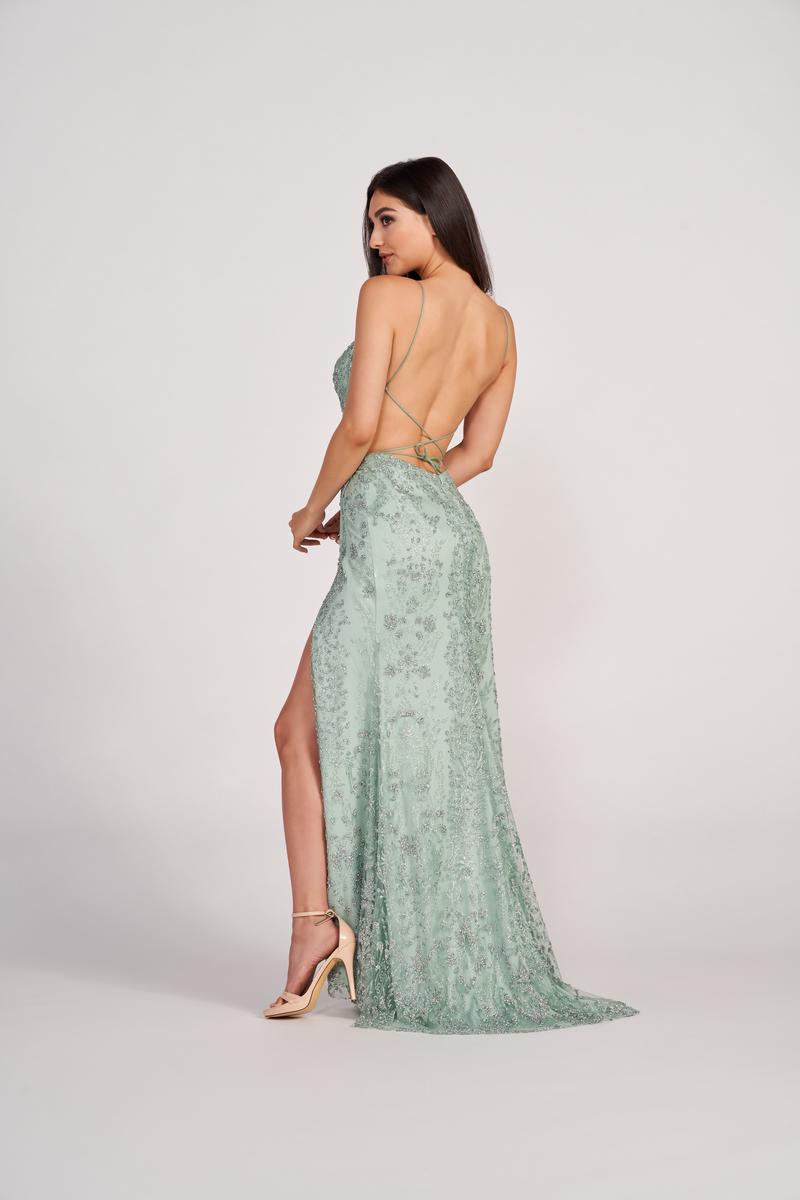 Ellie Wilde Long Lace-up Back Prom Dress EW34046