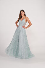 Ellie Wilde Long Lace Ball Gown Dress EW34048