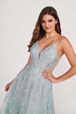 Ellie Wilde Long Lace Ball Gown Dress EW34048