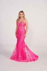 Ellie Wilde Corset Fit and Flare Prom Dress EW34090