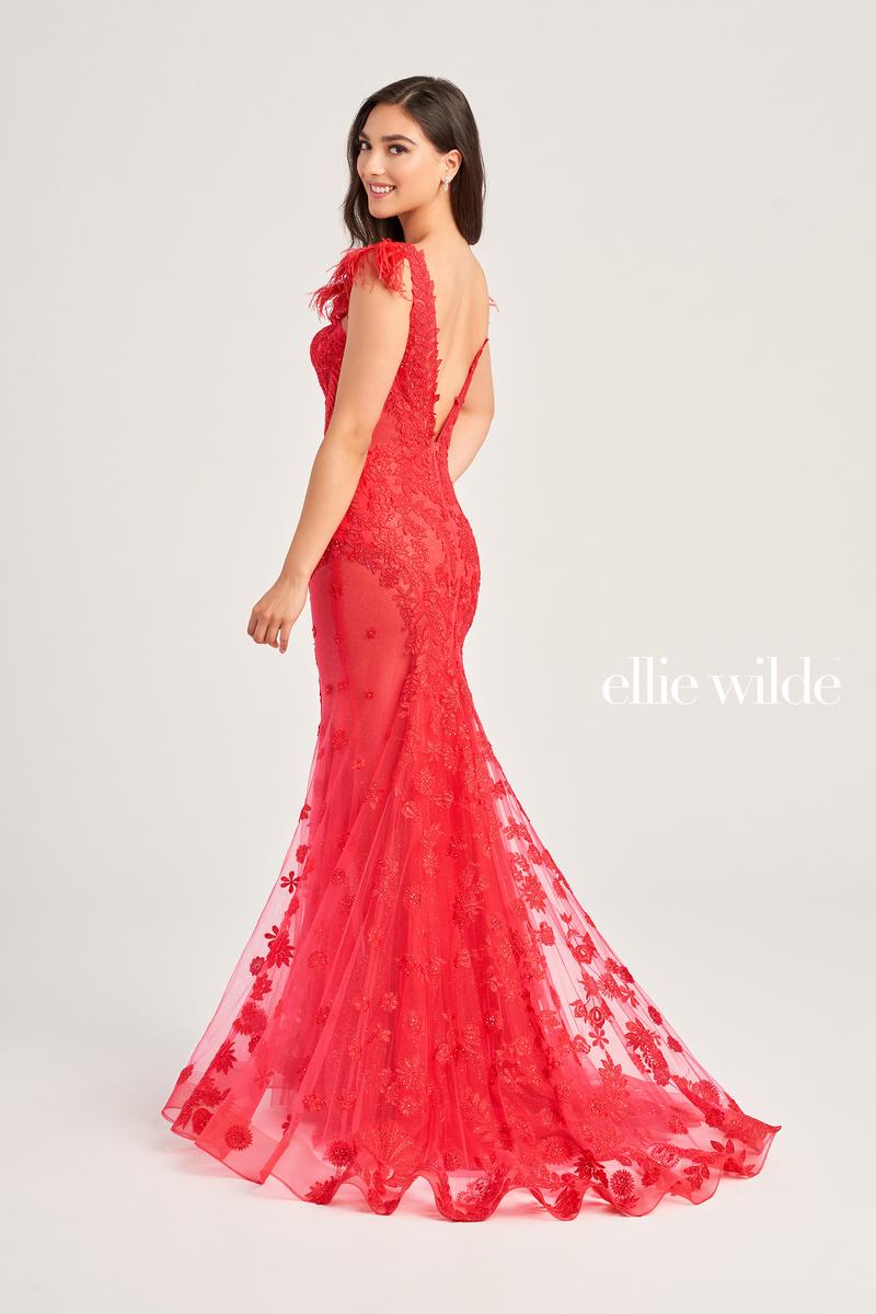 Ellie Wilde Illusion Side Prom Dress EW35009