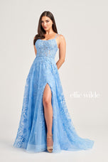 Ellie Wilde Lace A-Line Long Prom Dress EW35012