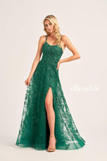 Ellie Wilde Lace A-Line Long Prom Dress EW35012