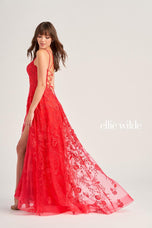 Ellie Wilde Lace A-Line Long Prom Dress EW35012