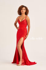 Ellie Wilde V-Neck Tight Prom Dress EW35030