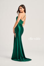 Ellie Wilde One Shoulder High Slit Prom Dress EW35031