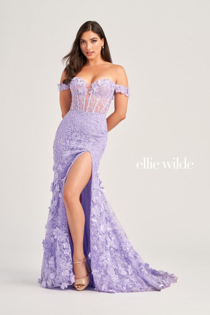 Ellie Wilde Corset Fit and Flare Prom Dress EW34090 – Terry Costa