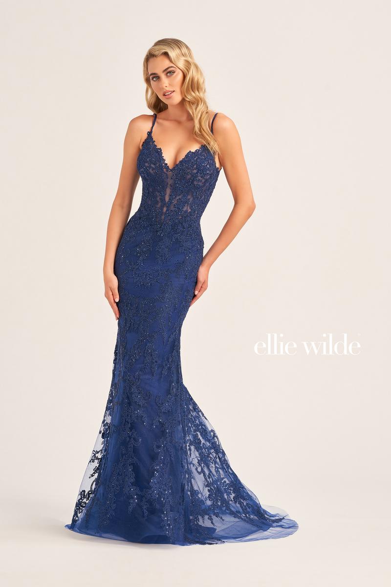 Ellie Wilde Key Hole Back Prom Dress EW35115