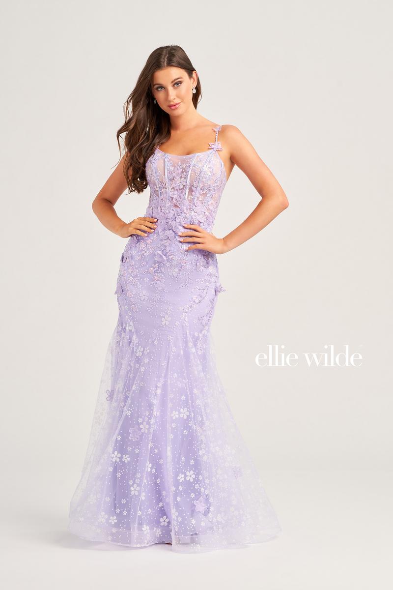 Ellie Wilde Corset Bodice Ball Gown Prom Dress EW34036