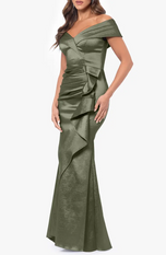 Xscape Evenings Off the Shoulder Taffeta Evening Gown 6416X