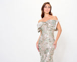 Ivonne D by Mon Cheri Metallic Brocade Dress ID6203