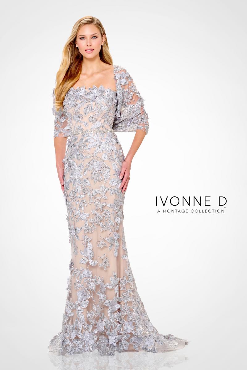 Ivonne D by Mon Cheri 3D Floral Evening Dress ID6205