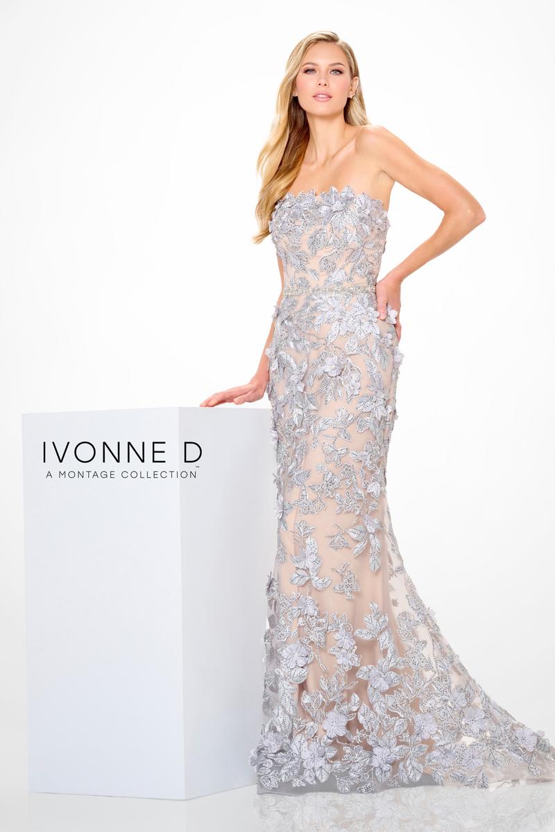 Ivonne D by Mon Cheri 3D Floral Evening Dress ID6205