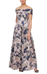 Alex Evenings A-line Maxi Dress with Pockets 8157026