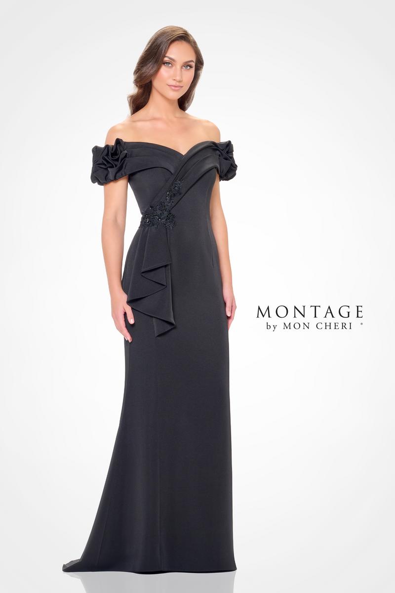 Montage by Mon Cheri Sheath Crepe Dress M915