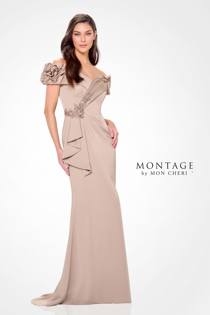 Montage by Mon Cheri Sheath Crepe Dress M915