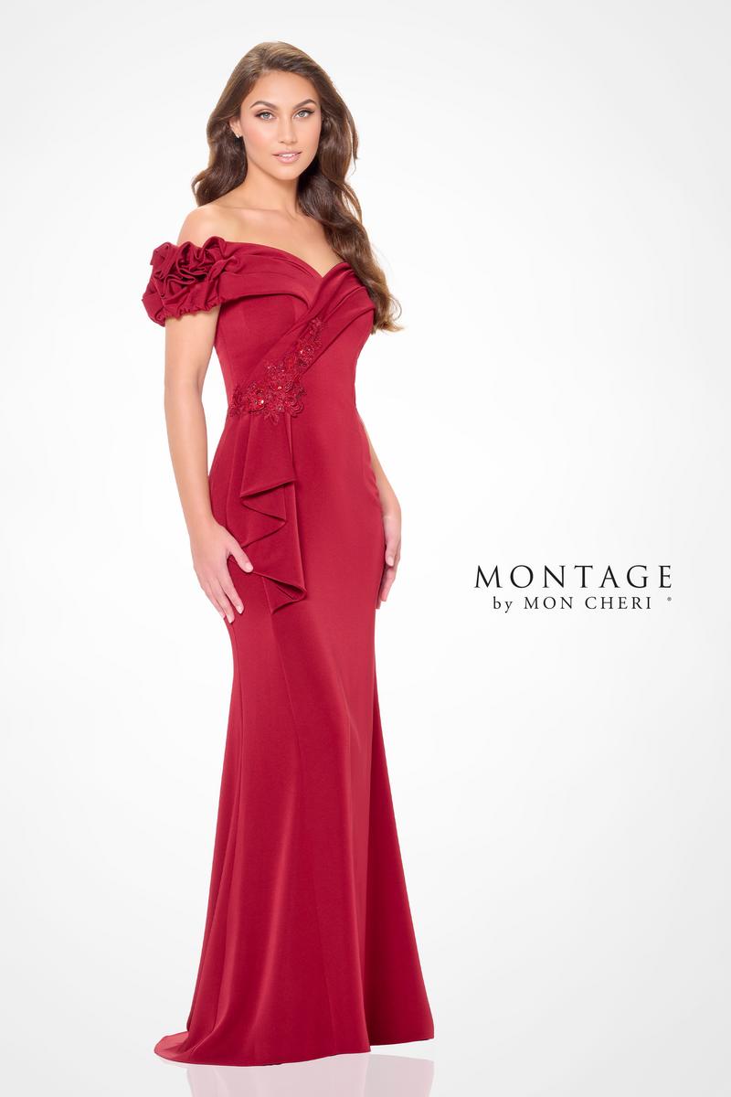 Montage by Mon Cheri Sheath Crepe Dress M915