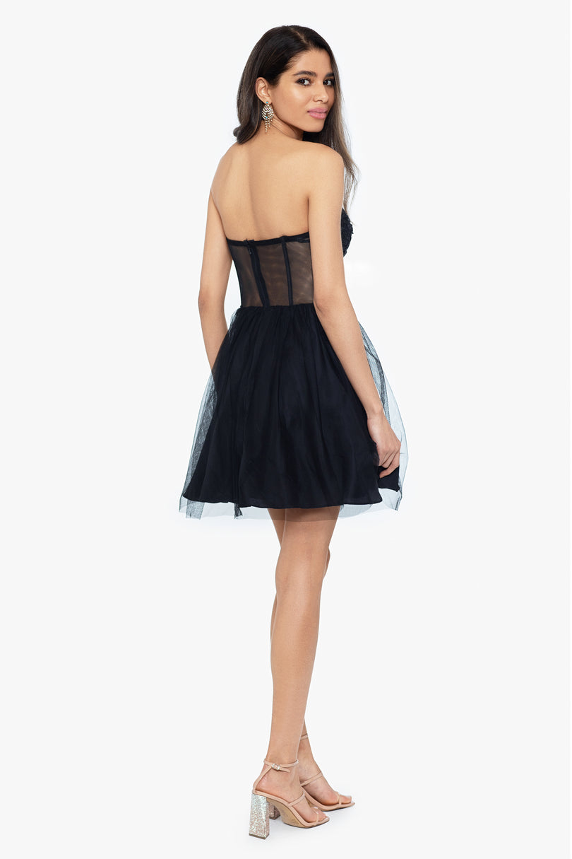 Strapless Corset Skater Dress