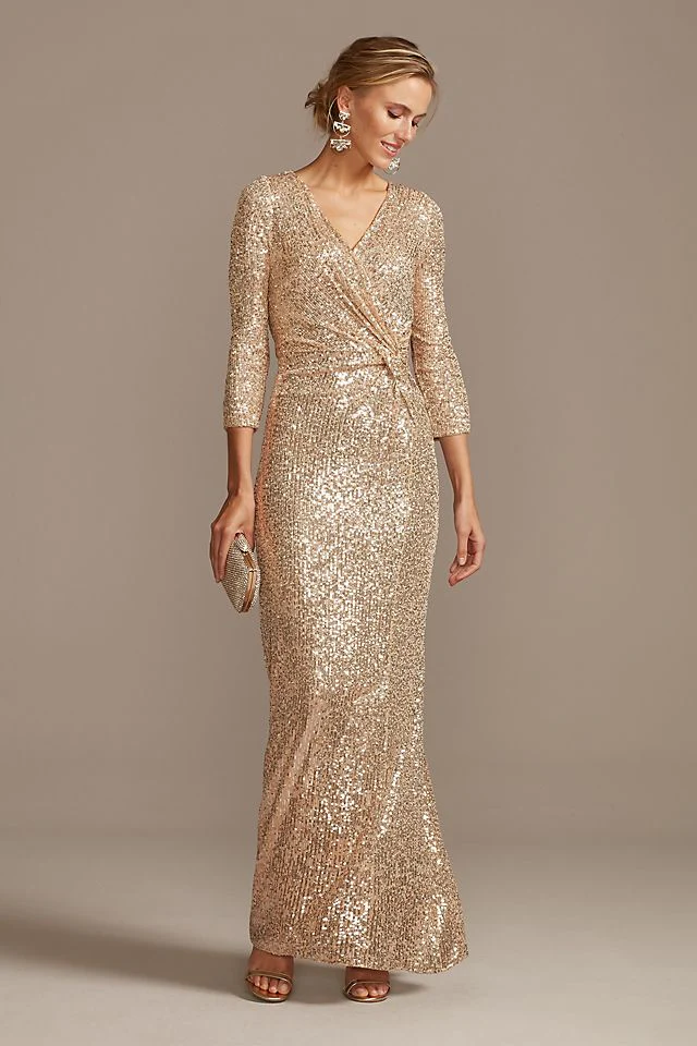 Alex Evenings Sequin Column Gown 8196646 Terry Costa