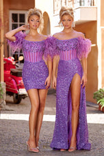 Portia and Scarlett Illusion Feather Dress PS23731C