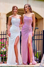 Portia and Scarlett One Shoulder Illusion Prom Dress PS24942