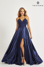 Faviana Glamour Satin A-Line Dress S10400