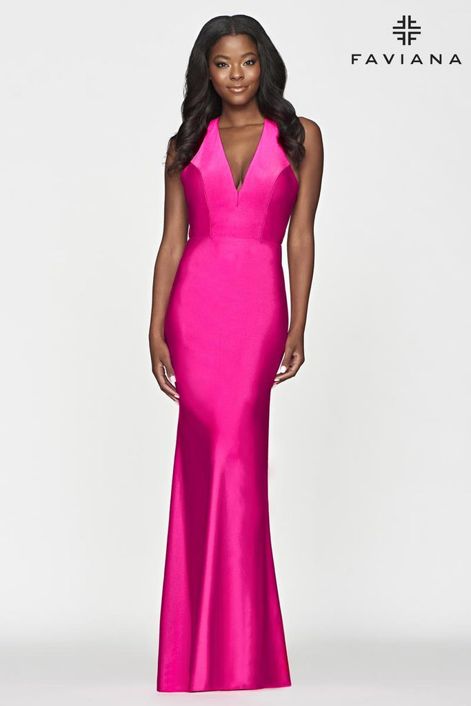 Faviana Chic Open Back Prom Dress S10646