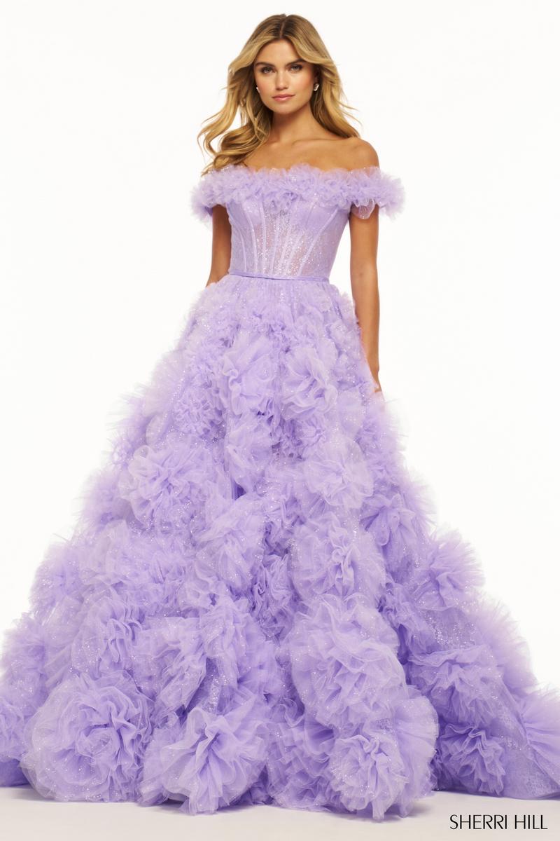 Lavender Short Tulle and Lace Dress - Prom-Avenue