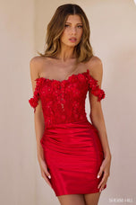 Sherri Hill 3D Floral Off Shoulder HoCo Dress 56543
