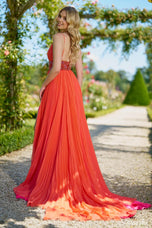 Sherri Hill Pleated Chiffon Gown 56700