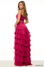 Sherri Hill Tiered Ruffle Skirt Prom Dress 56962